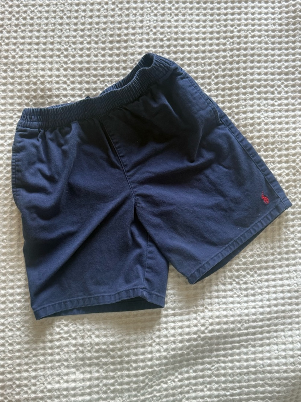 Polo by Ralph Lauren Navy Cotton Elastic-Waist Men's Shorts with Red Pony